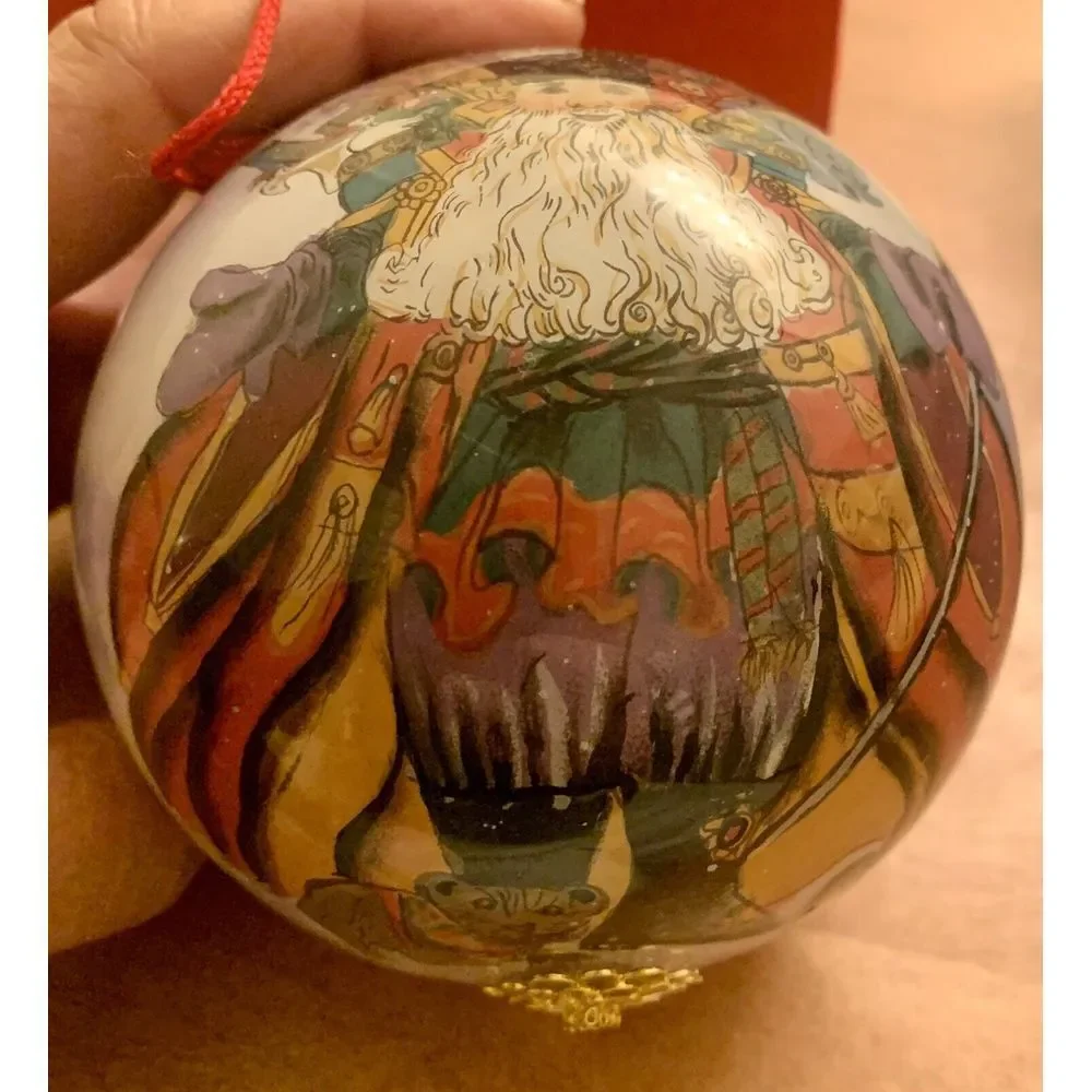 Jolly Old World St. Nicholas Glass Blown Hand Painted Christmas Ornament‎